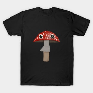 Red and White Kawaii Mushroom T-Shirt